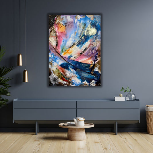 Kunstdruck – Schichten des Neubeginns – Aus der Tiefe ins Licht