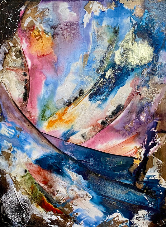 Kunstdruck – Schichten des Neubeginns – Aus der Tiefe ins Licht